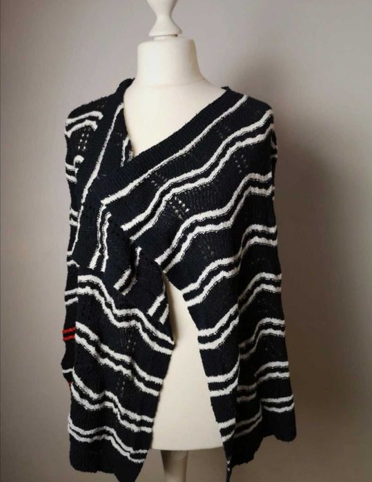 Sweter kardigan sweterek ażurowy Desigual Nowy metka oversize