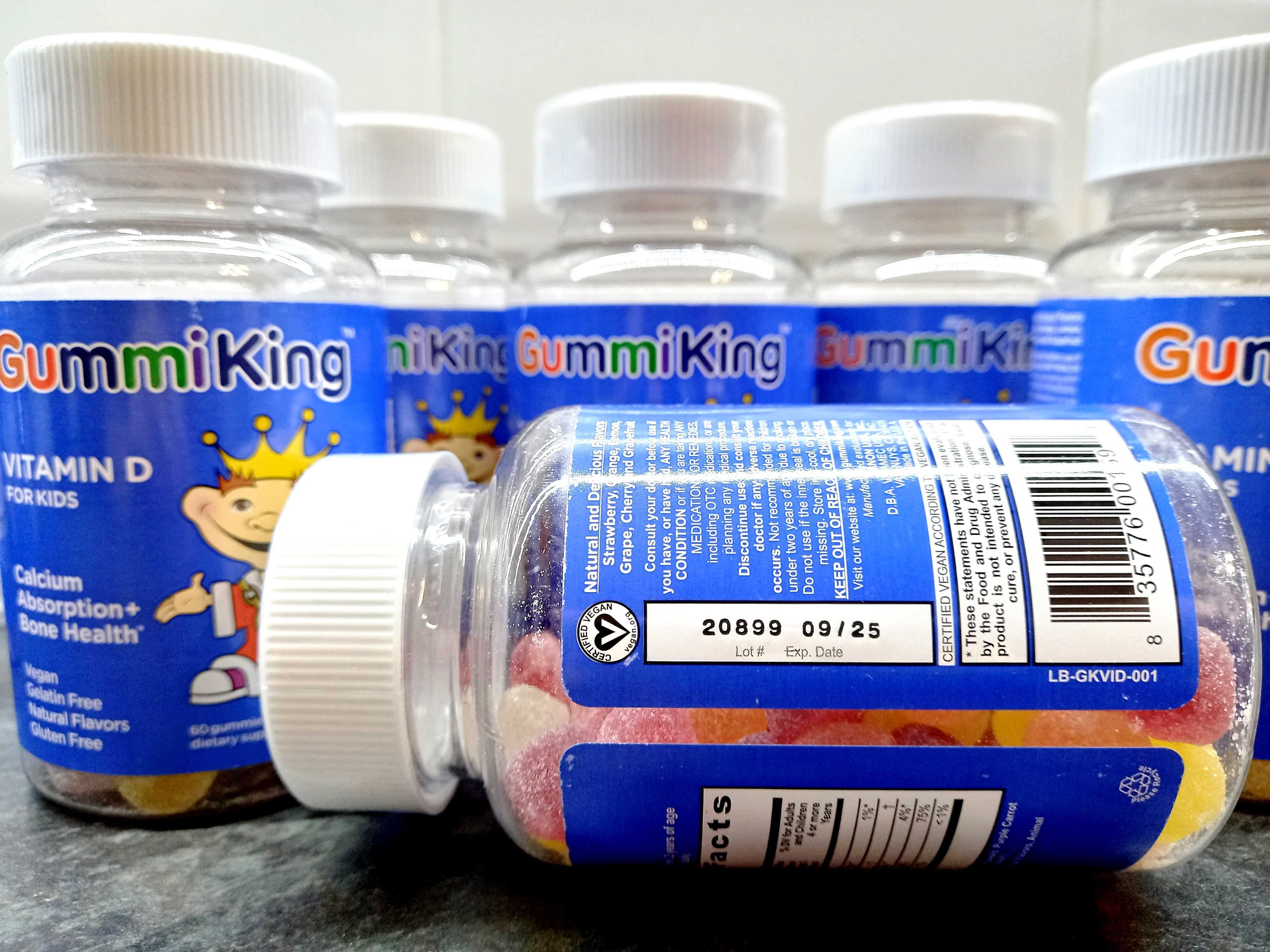 GummiKing, Vitamin D for Kids (60 жев.таб.), витамин D для детей