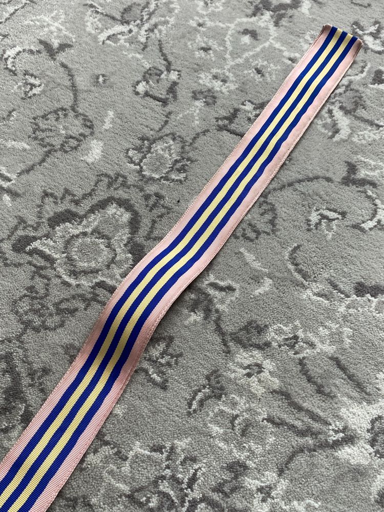Vintage różowy granatowy pasek Polo Ralph Lauren 90cm
