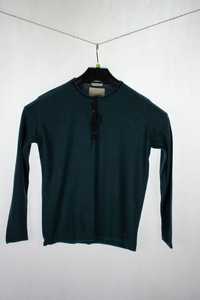 Sweter Zara Knitwear morski w czarne paski 11 - 12 lat 152 cm