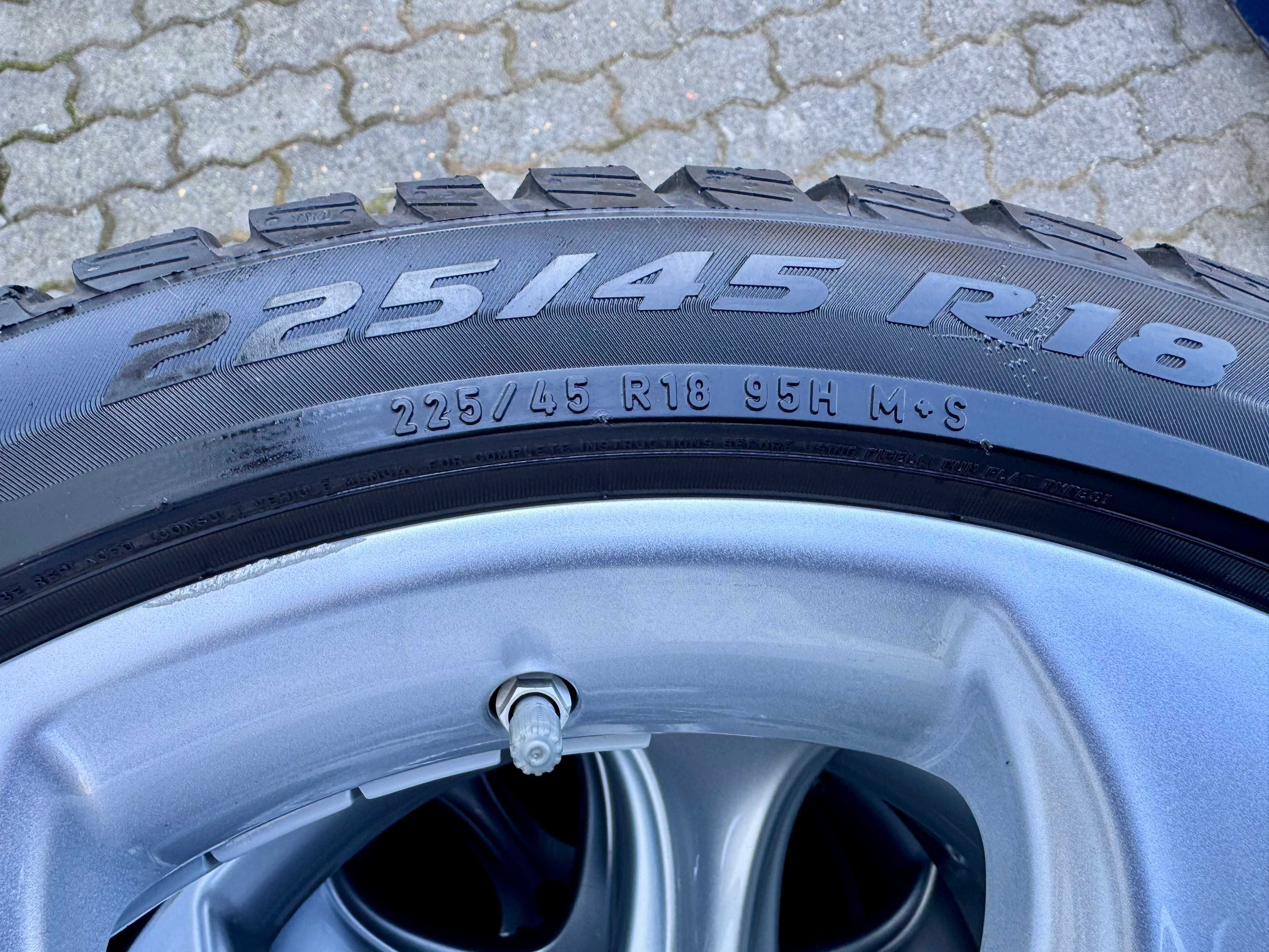 Alufelgi Mercedes C Klasa W205 S205 Oryginalne 18 Zimowe Czujniki TPMS
