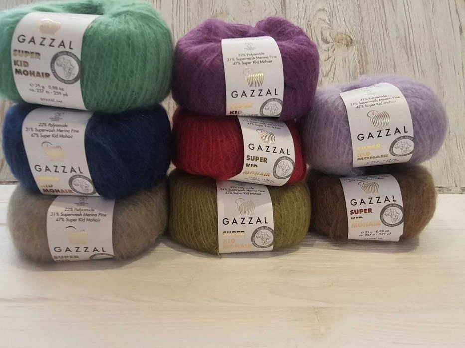 Пряжа Мохер GAZZAL Super Kid Mohair / ГАЗАЛ Супер Кід Мохер!