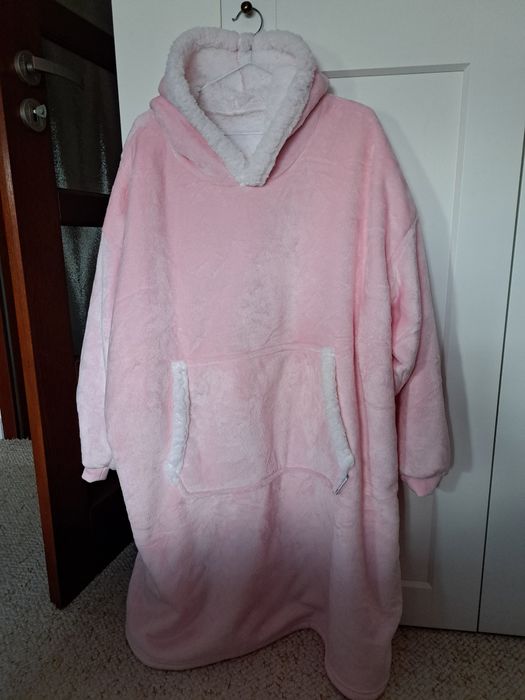 Ciepła tunika/koszula nocna z kapturem L/XL