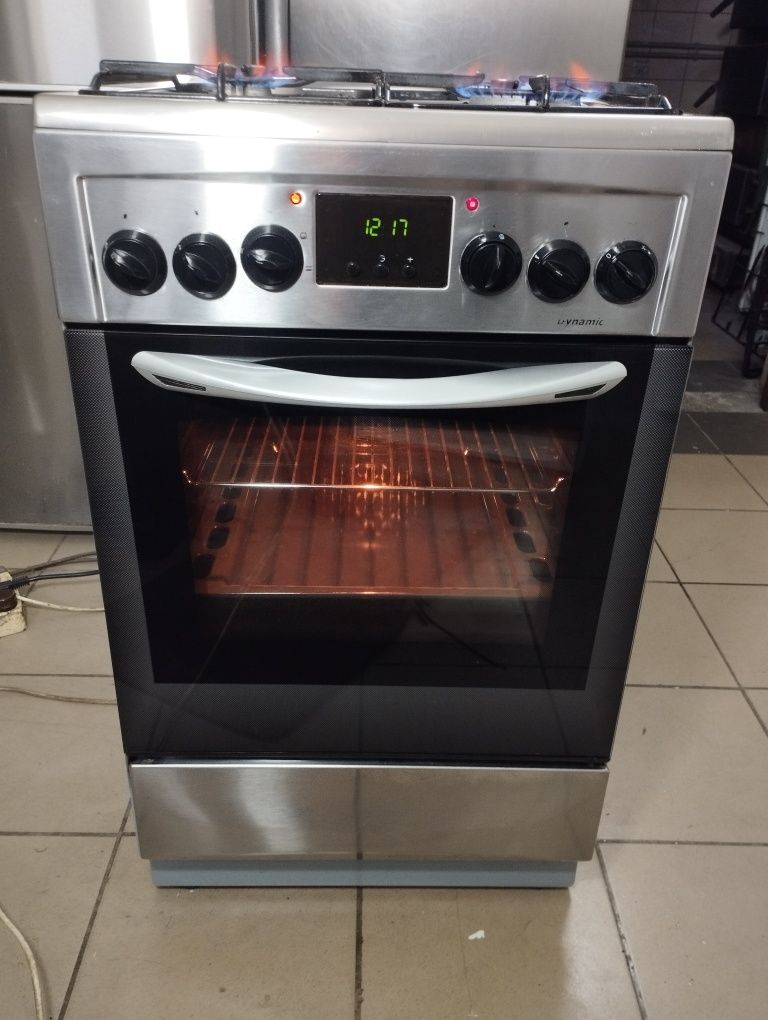 Плита газова з духовкою електричною  Mastercook  Нержавійка