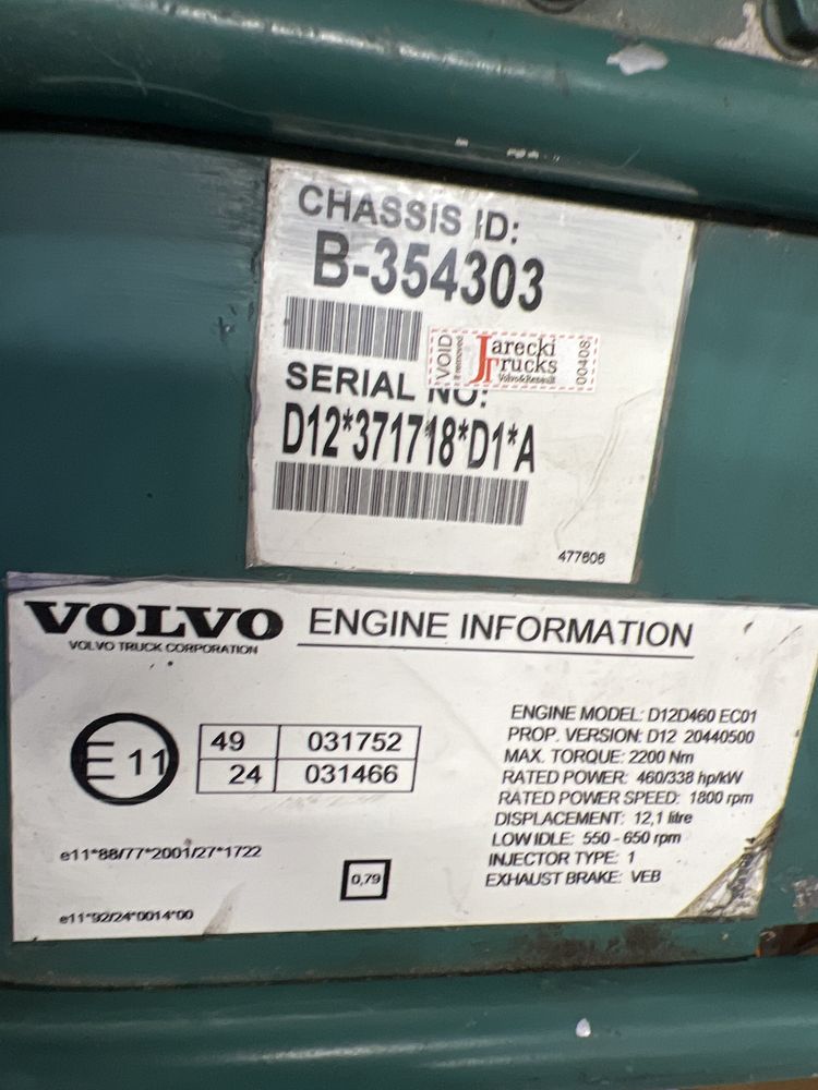 Sterownik komputer silnika volvo Fh12 D12D 460