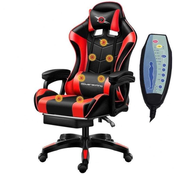 Cadeira Gaming com iluminação RGB e 7 pontos massagem