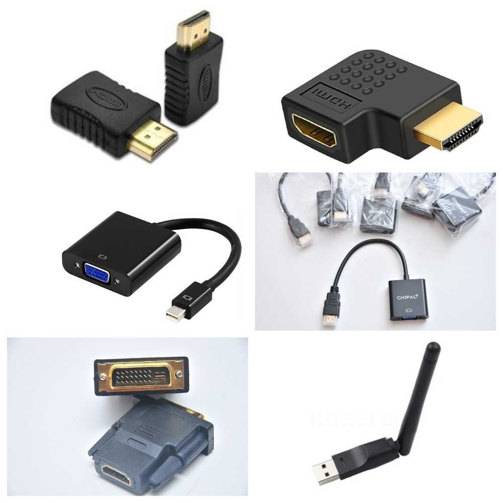 Конвертер Переходник Адаптер Эмулятор DVI ЦАП ВАЙФАЙ Wi-fi HDMI VGA DP