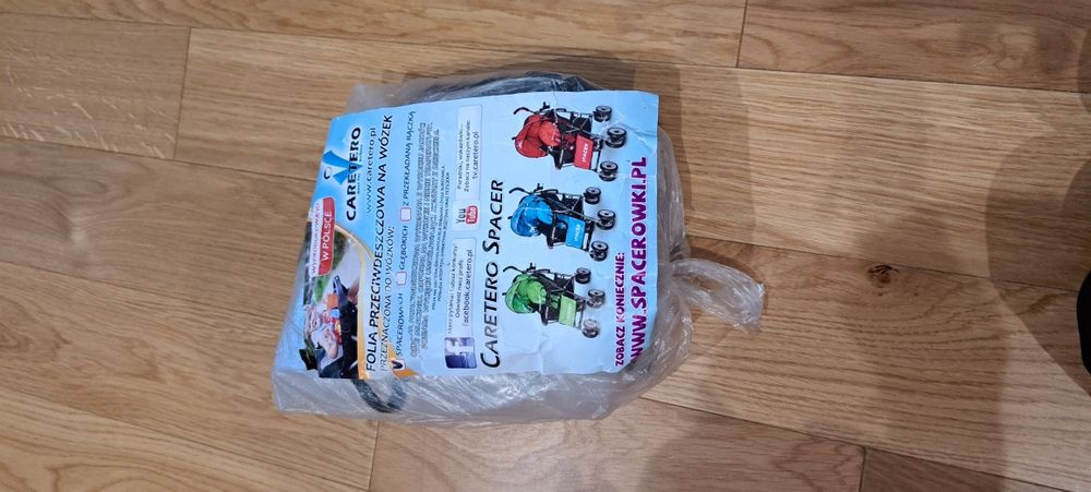 Folia przeciwdeszczowa na wózek spacerowy, przezroczysta, Caretero