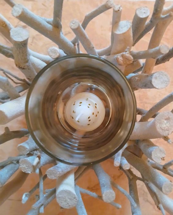 świecznik rustykalny ozdobny