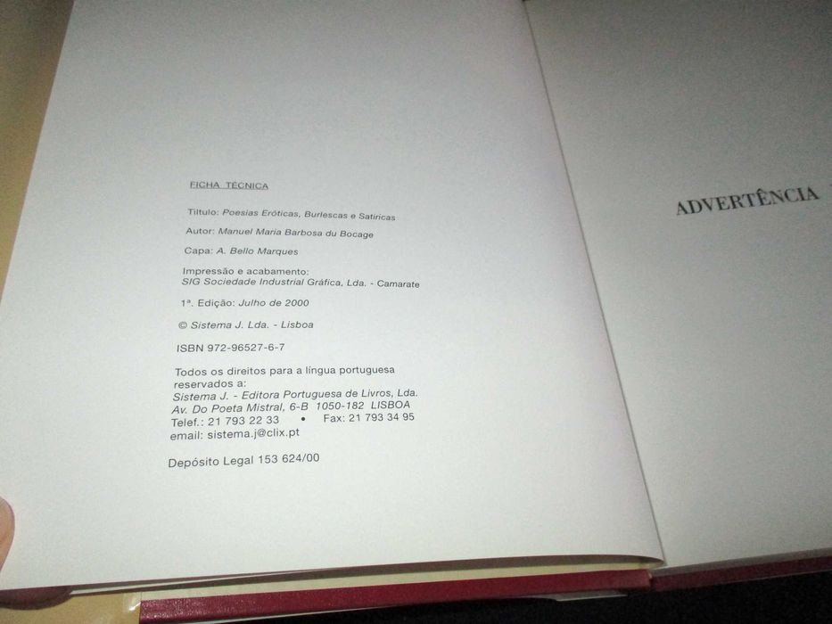 Livro Bocage Poesias Eróticas Burlescas e Satíricas