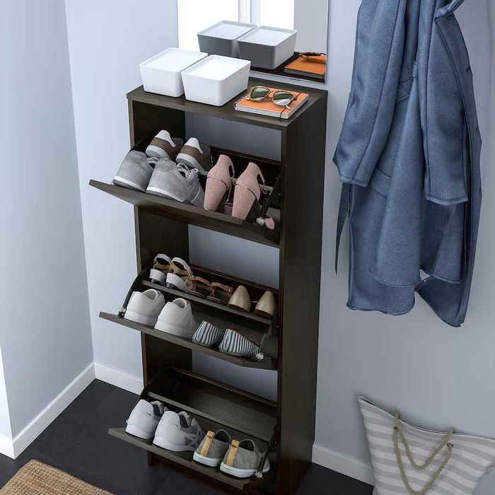 BISSA Szafka na buty, 3 przegrody 49x28x135 Nowa w kartonie