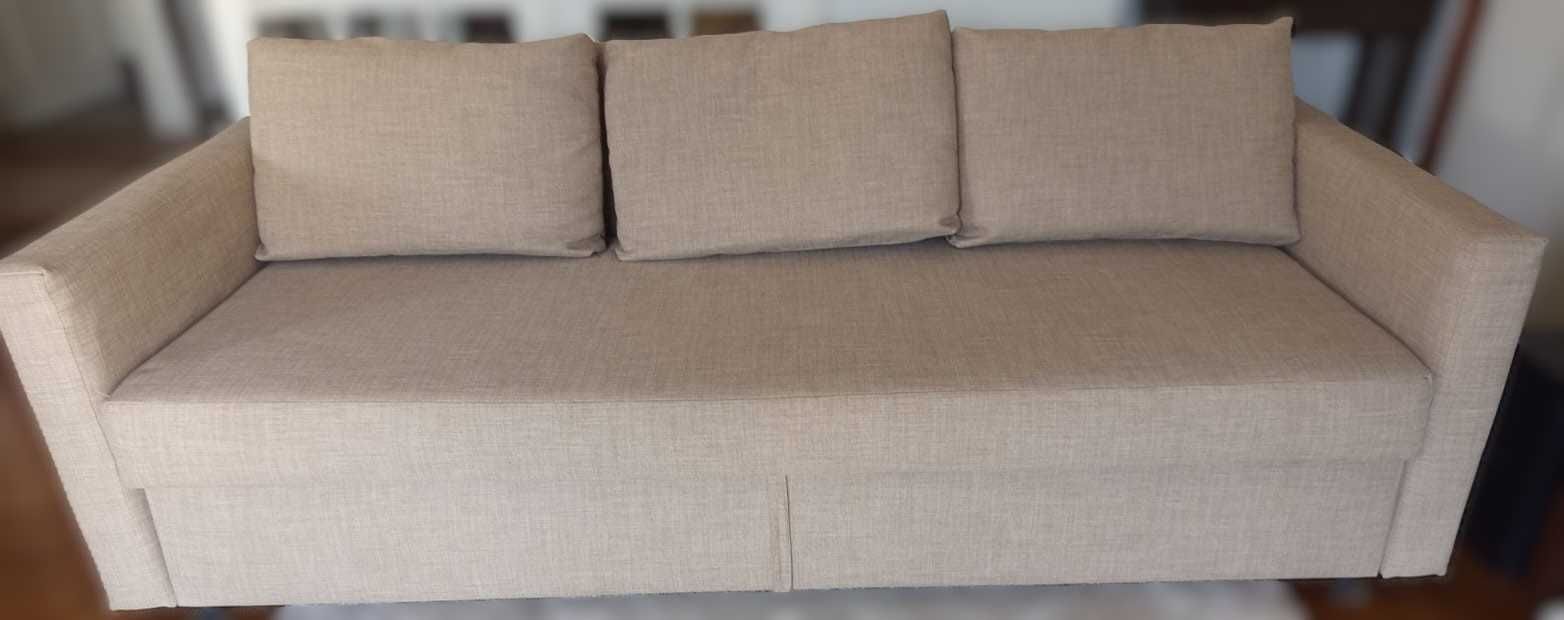 Sofá-Cama 3 lugares Bege