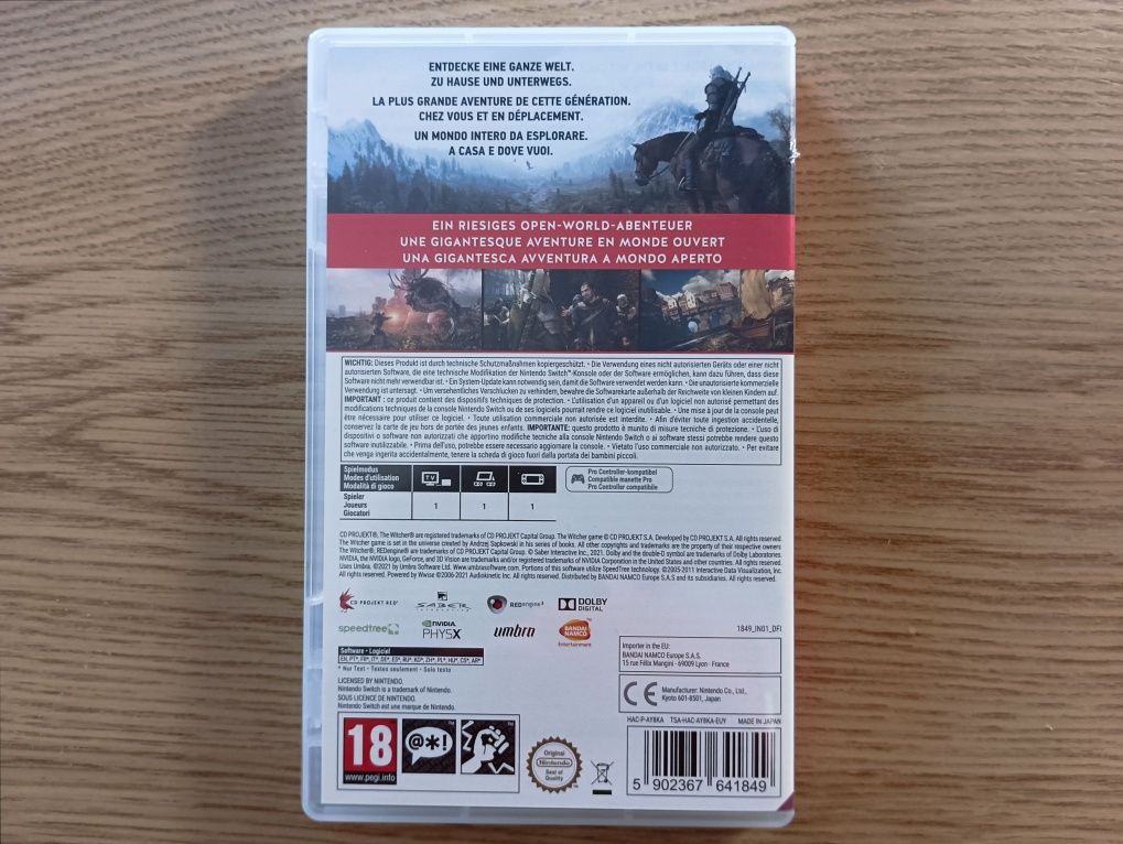 Wiedźmin 3 Dziki Gon / Witcher 3 Wild Hunt na Nintendo Switch PL