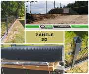 Ogrodzenie panelowe 3D h- 123cm Panel, Podmurówka SUPER CENY
