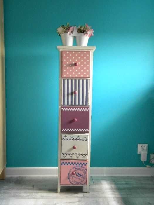 Szafka  z szufladami postarzana Unikat