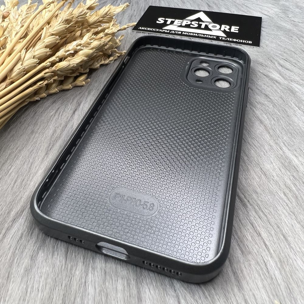 Чехол Квадратный Glass Case Matte Iphone 11 pro max с линзами на камер