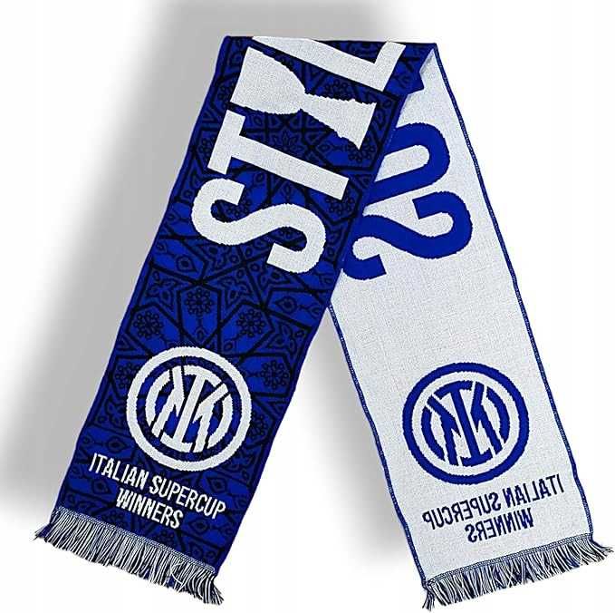 Licencjonowany szalik kibica Inter Mediolan 140 x 22 cm SUPERCUP 2024