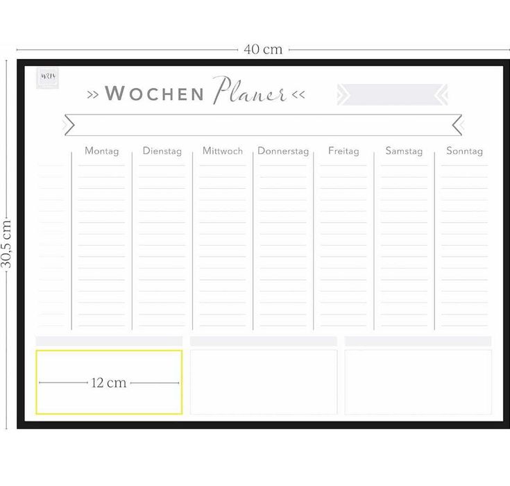 magnetyczny planer tygodniowy plan lekcji nowy