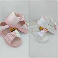 Босоніжки на дівчинку сандалі білі рожеві р.21-26 clibee клібі літні
