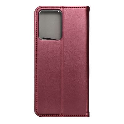 Etui Z Klapką Magnetic Xiaomi Redmi Note 13 5G Burgundowe + Szkło 9H