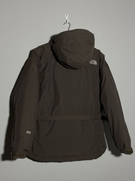 Оригінальна жіноча зимова пухова коричнева куртка The North Face