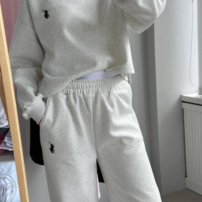 ХИТ Женский костюм на флисе Polo 42-48 прямые штаны с иммитацией белья