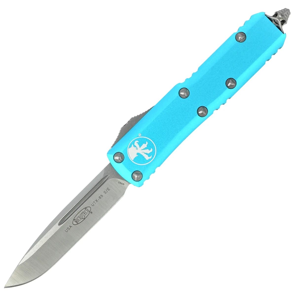 Nóż automatyczny OTF Microtech UTX-85 S/E Turquoise Aluminium, Satin