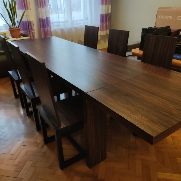 Stół 200x90 kolor Wenge +6 krzeseł