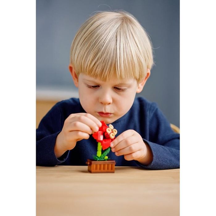 Klocki Konstrukcyjne Kwiaty w Doniczce do Budowania - Zwartnica