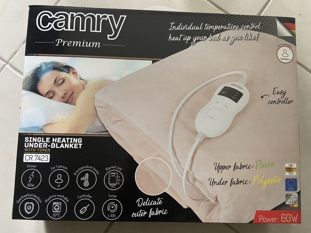 Koc elektryczny camry premium z czasomierzem