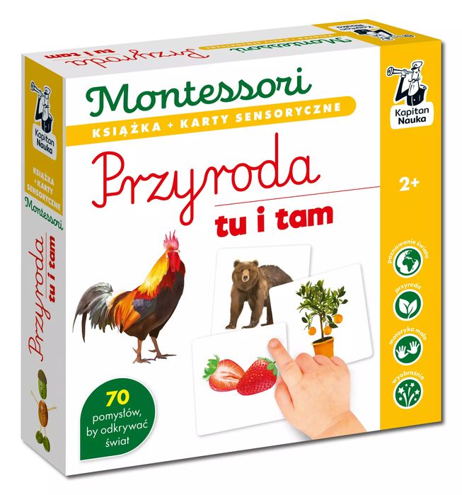 Montessori. Przyroda tu i tam. Karty sensoryczne z książeczką