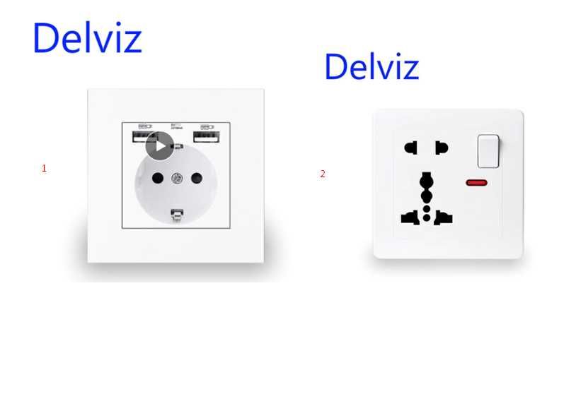 Розетка універсальна під усі вилки / Розетка Delviz з USB