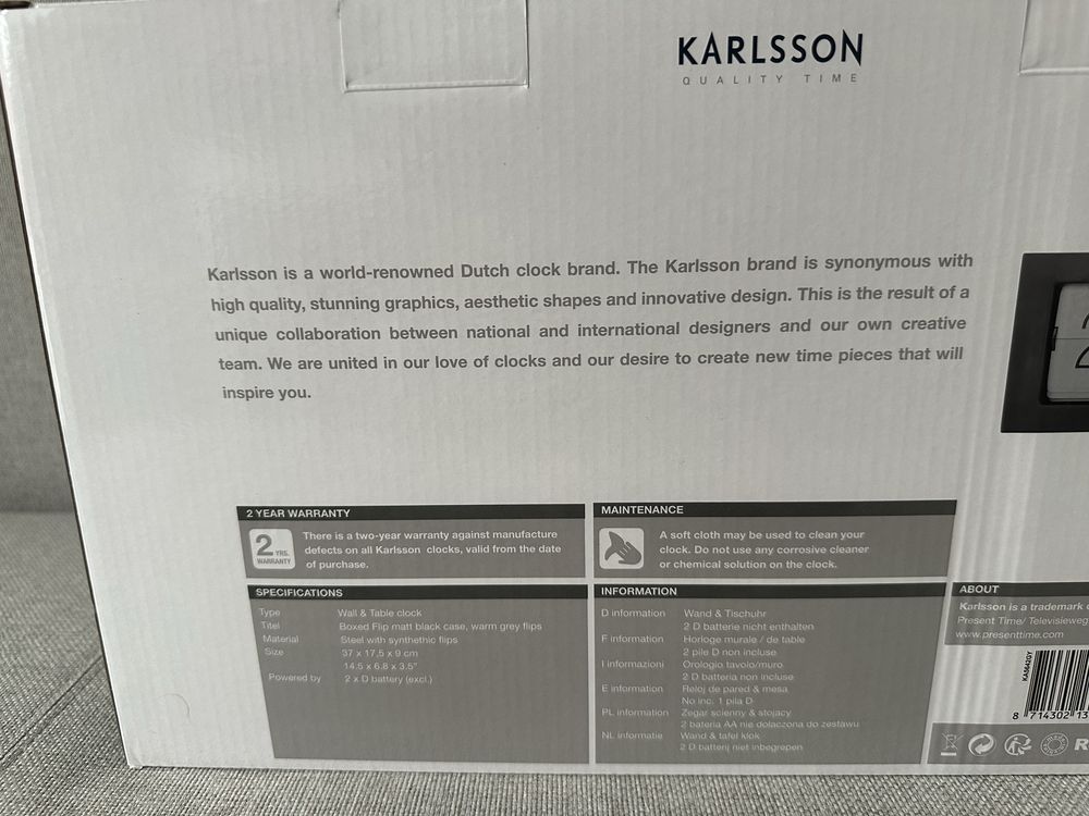 Karlsson Flip XL - duży zegar klapkowy