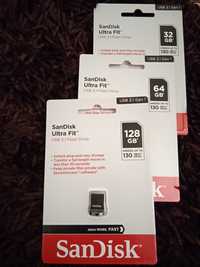 Флеш накопичувач 128 GB SanDisk Ultra,без упакування Fit USB 3.1 gen1