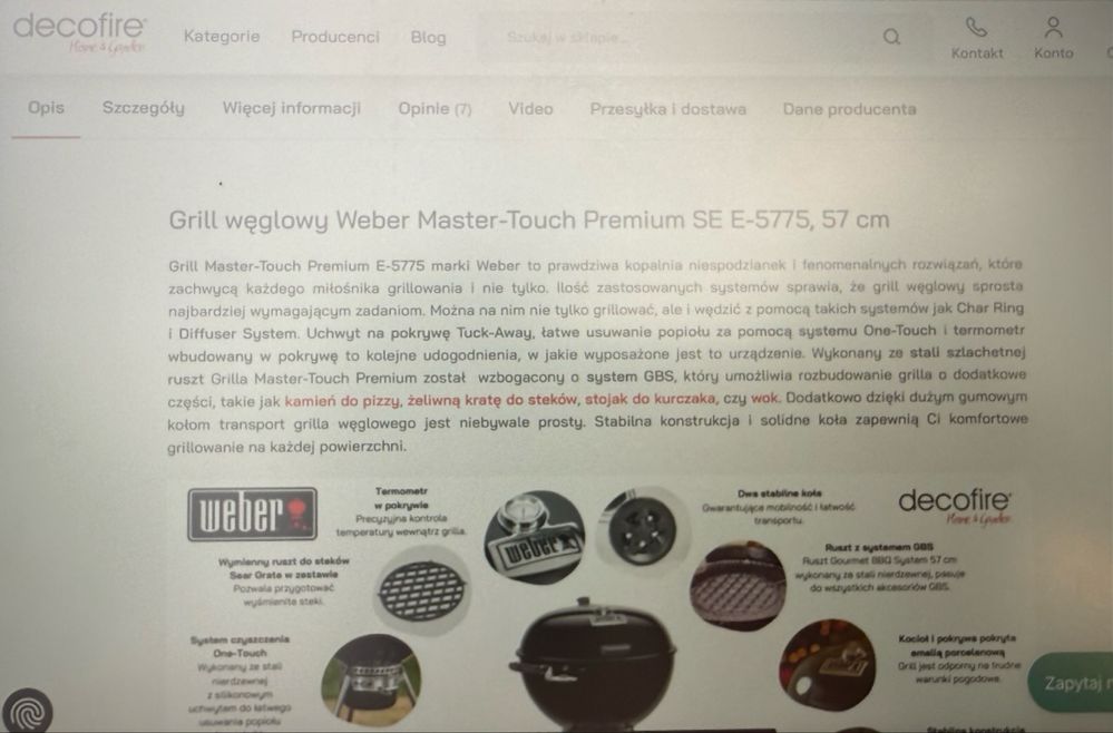 Grill Weber Master Touch Premium Se E-5775