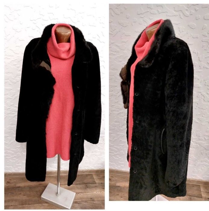 Натуральна шуба норка - мутон 52 розмір.