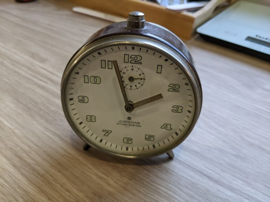 Budzik zegarek mechaniczny Junghans trivox-silentic