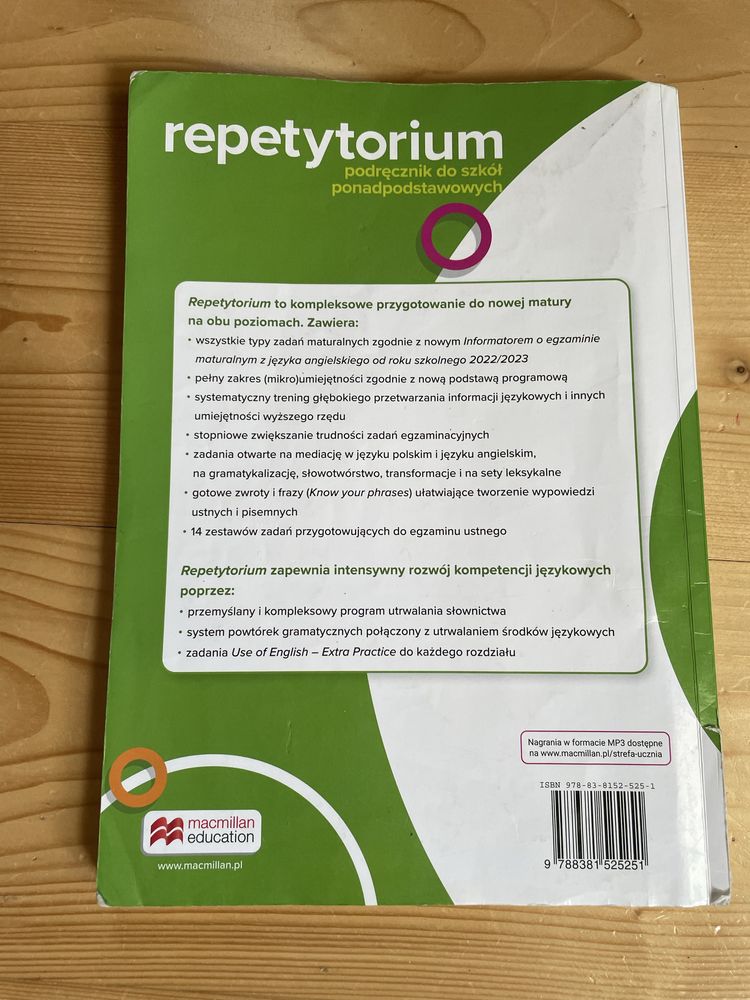 Repetytorium z j. Angielskiego poziom podstawowy i rozszerzony