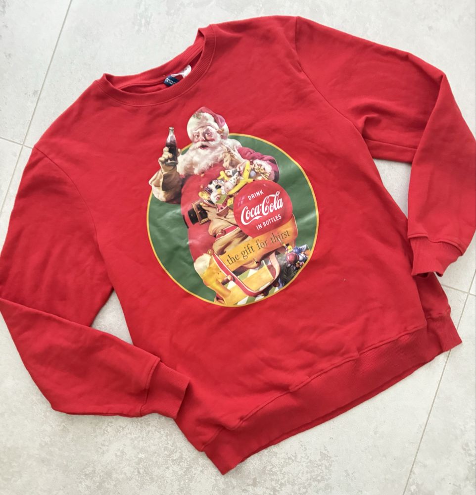 H&M bluza coca cola M mikołaj święta