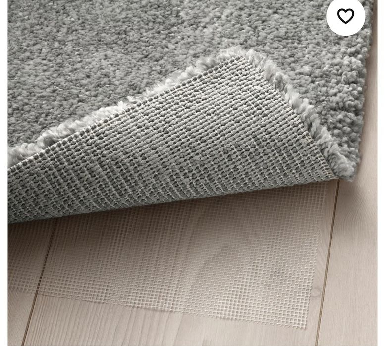 Tapete pêlo curto cinzento Ikea