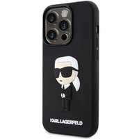 Etui Karl Lagerfeld 3D Rubber Ikonik - Czarny Silicone - iPhone 14 Pro