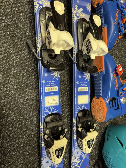 Zestaw Narty Junior Skitty 100cm + Buty Tecnica 21.5cm + kask Bolle