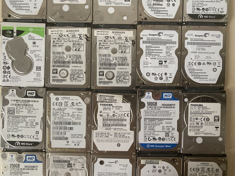 Жосткий диск HDD WD , Seagate , Toshiba  3.5 - 2.5