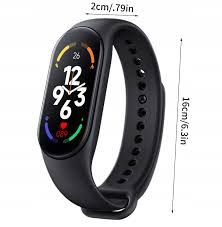 Smart Band M7 pomiar ciśnienia pulsoksymetr sen kroki aplikacja