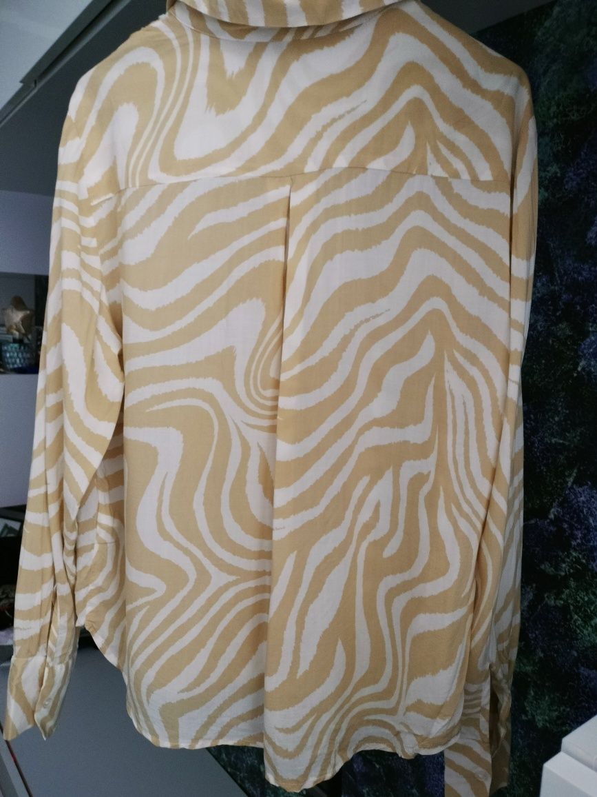 Koszula zebra beżowa wiskoza gina tricot 36 S