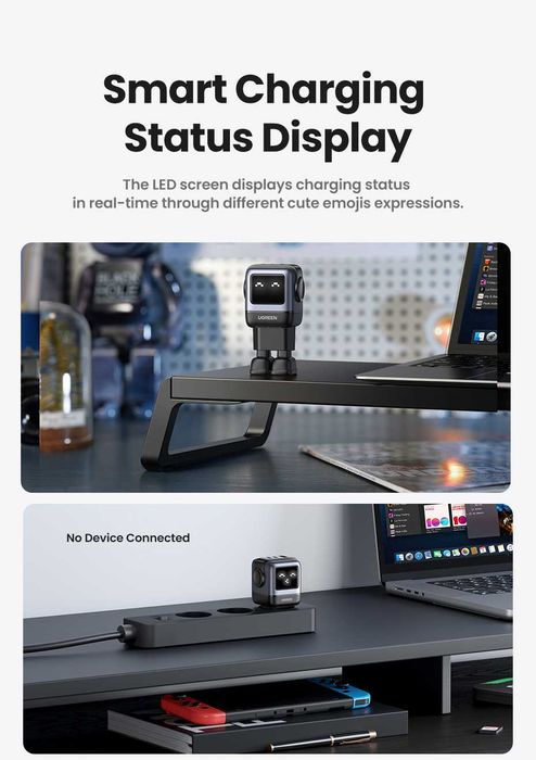 Ugreen Gan 65w Nexode Робот(є 1шт)+ подарунок УКР доставка безкоштовно