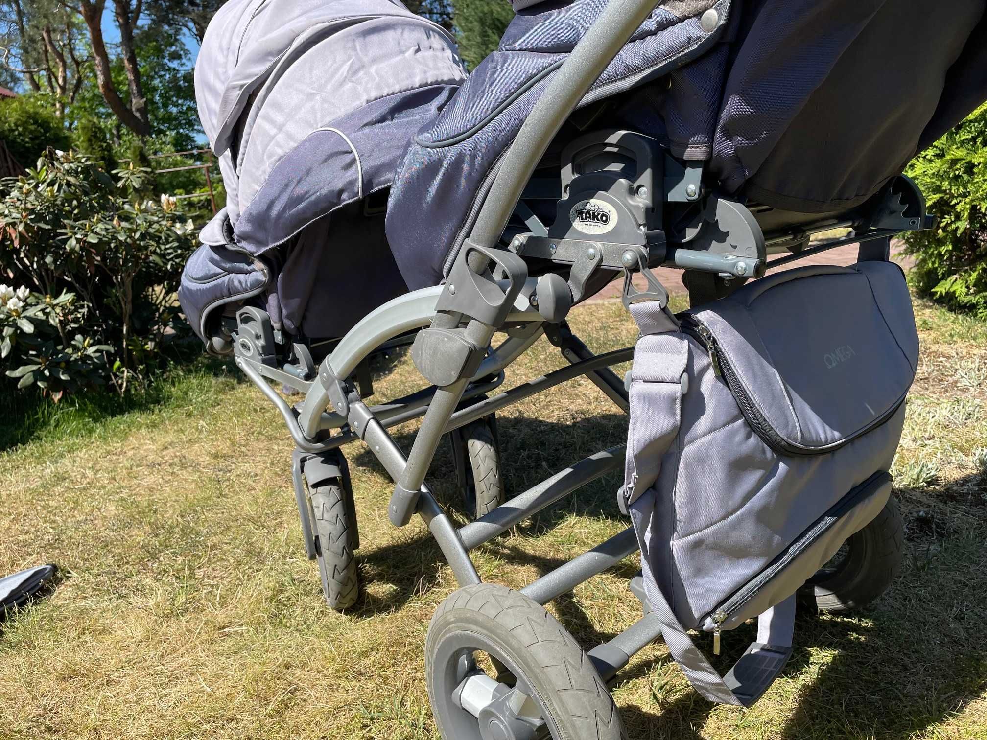 Wózek dla bliźniaków TAKO OMEGA DUO PLUS 3w1