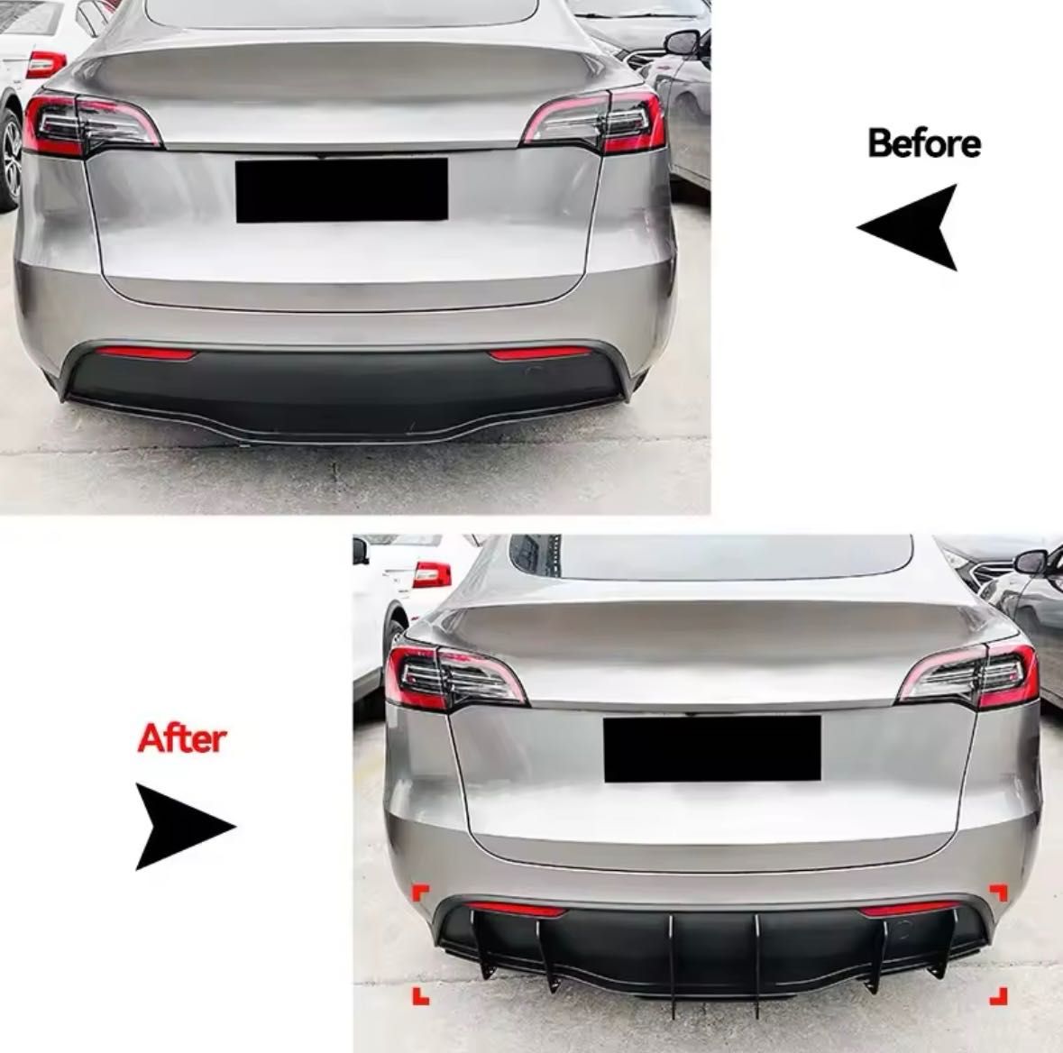Задний диффузор Tesla Model 3 накладка на бампер губа модел3