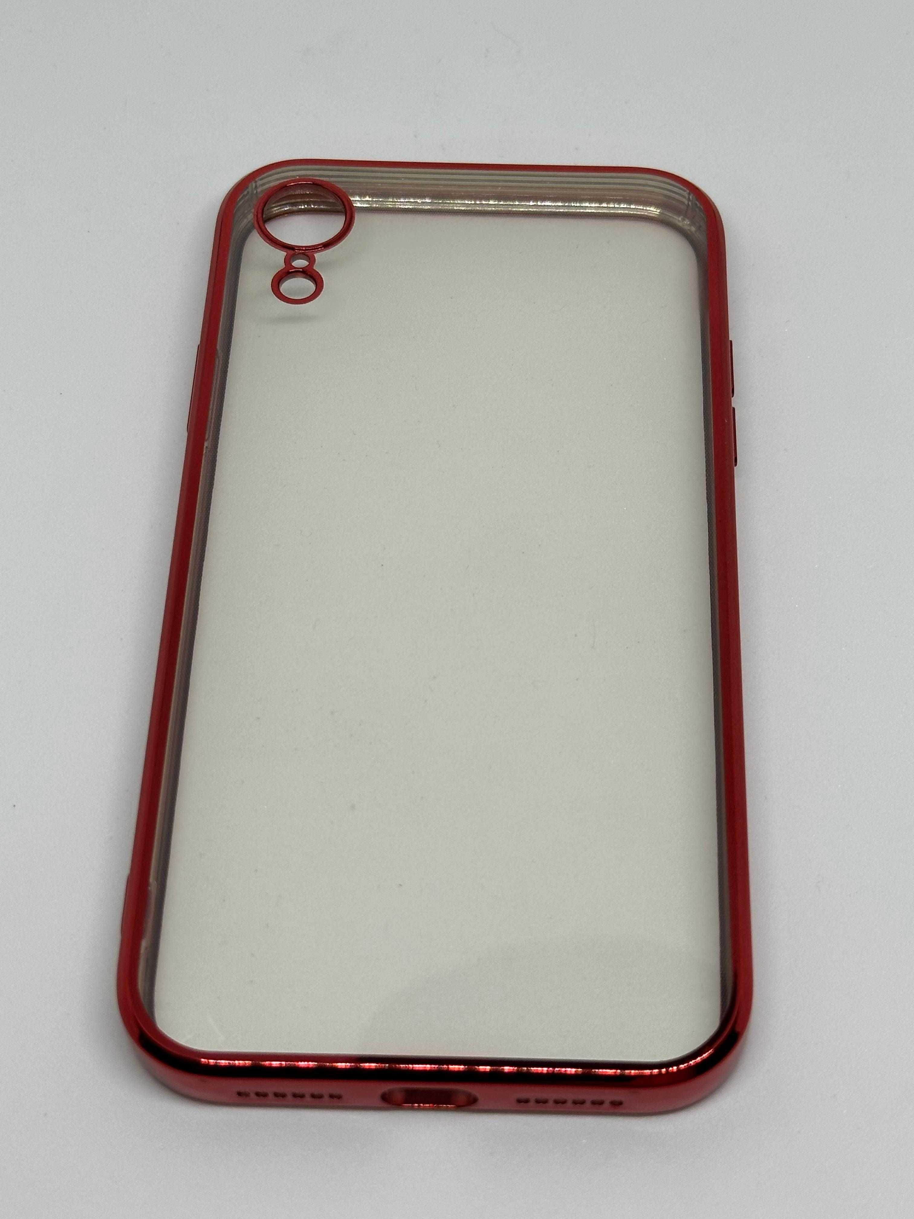 Iphone XR Etui Case Obudowa Przeźroczysto-Czerwona kod 2077