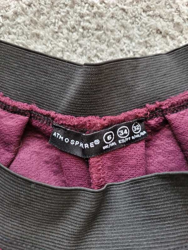 Rozkloszowana burgundowa spódnica primark xs 34